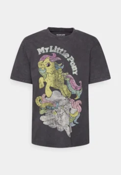 YOURTURN My Little Pony Wash GraphicT-Shirt Con StampaBlack Donna T-shirt E Top YO12100SB-Q11