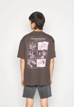 YOURTURN UnisexT-Shirt Con StampaBrown Donna T-shirt E Top YO12100UF-O11