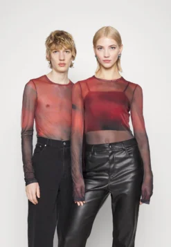 YOURTURN UnisexMaglietta A Manica Lunga Red Donna T-shirt E Top YO12100UV-G11