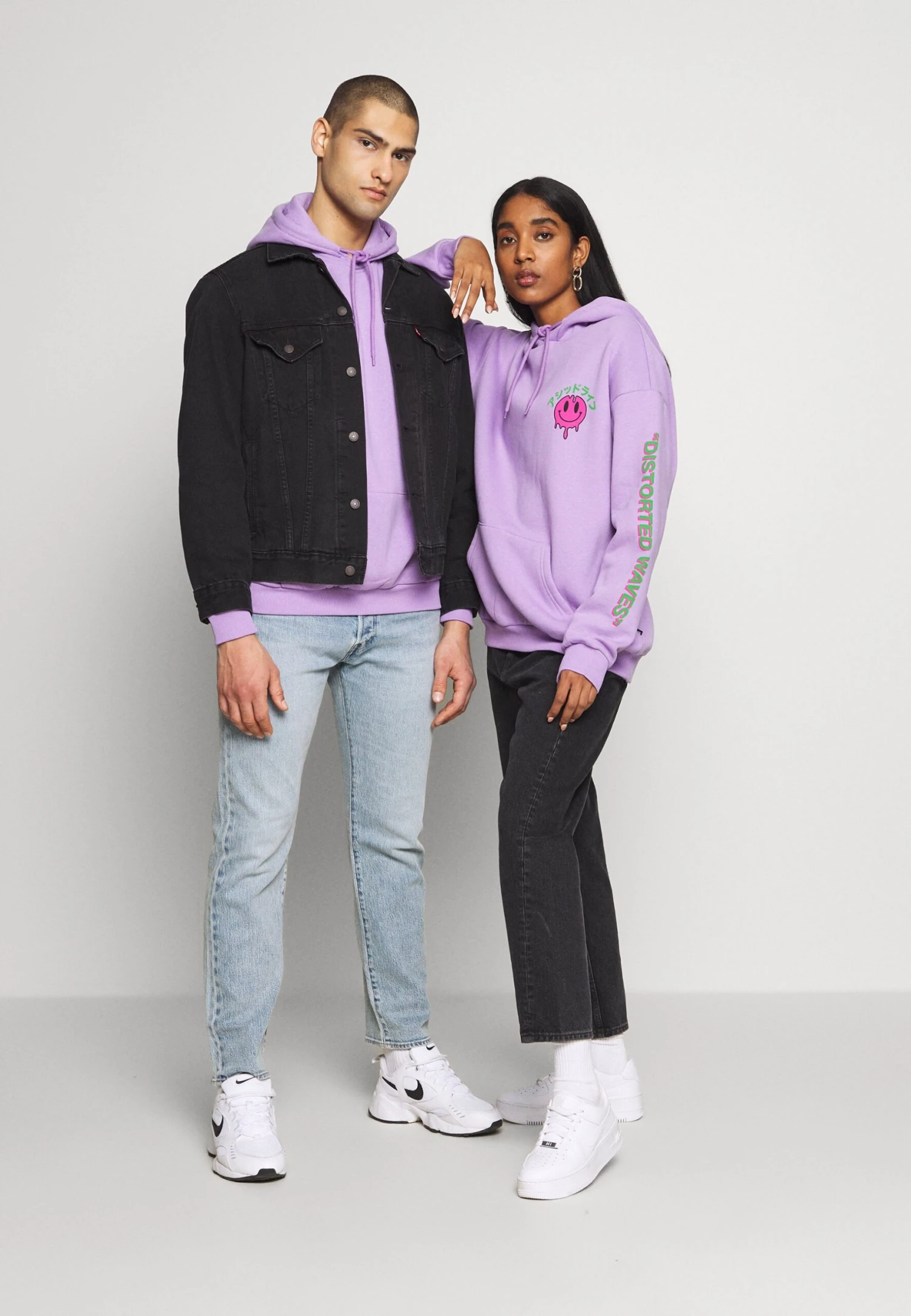 YOURTURN Unisex - Felpa Con Cappuccio - Lilac 2 YOURTURN Unisex - Felpa Con Cappuccio - Lilac - immagine 2