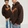 YOURTURN UnisexFelpa Con ZipDark Brown Donna Felpe YO1210134-O11