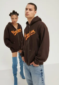 YOURTURN UnisexFelpa Con ZipDark Brown Donna Felpe YO1210134-O11