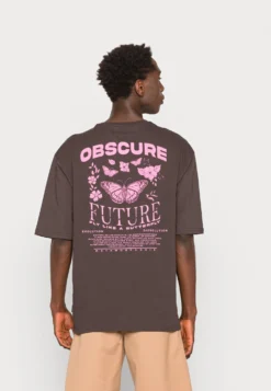 YOURTURN Nostalgia Future Tee UnisexT-Shirt Con StampaBrown Uomo T-shirt E Polo YO12100M4-O11