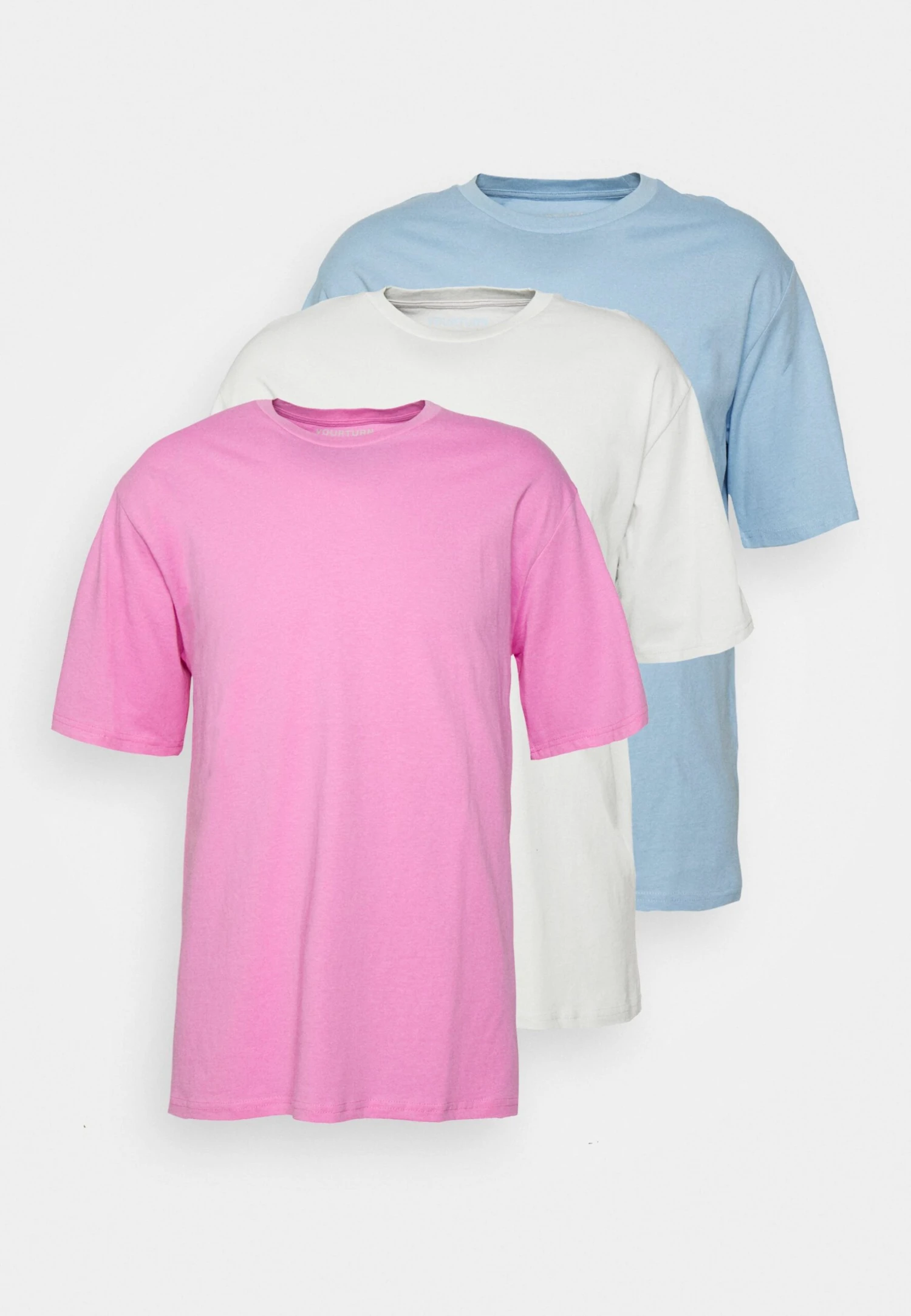 YOURTURN 3Pack UnisexT-Shirt BasicLight Blue/Grey/Pink Donna T-shirt E Top YO12100DJ-K11 7 YOURTURN 3Pack UnisexT-Shirt BasicLight Blue/Grey/Pink Donna T-shirt E Top YO12100DJ-K11 - immagine 7