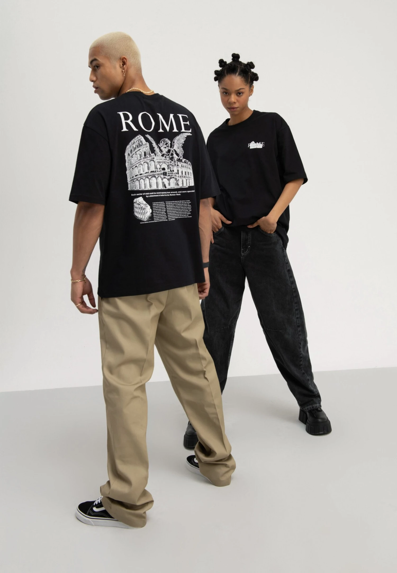 YOURTURN Rome Tee UnisexT-Shirt Con StampaBlack Donna T-shirt E Top YO121010C-Q11 2 YOURTURN Rome Tee UnisexT-Shirt Con StampaBlack Donna T-shirt E Top YO121010C-Q11 - immagine 2