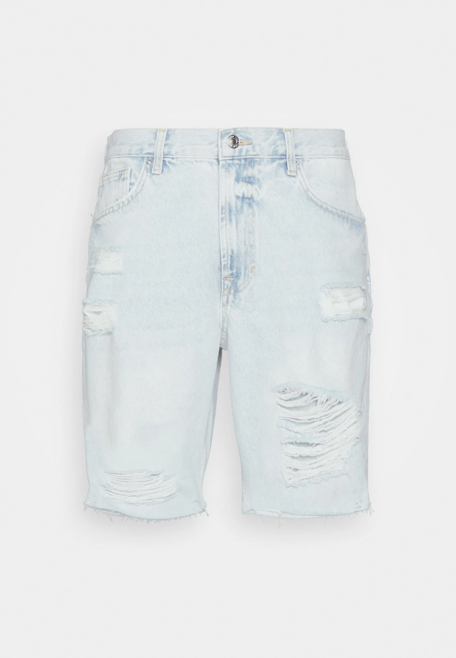 YOURTURN Unisex - Shorts Di Jeans - Light Blue Denim 6 YOURTURN Unisex - Shorts Di Jeans - Light Blue Denim - immagine 6