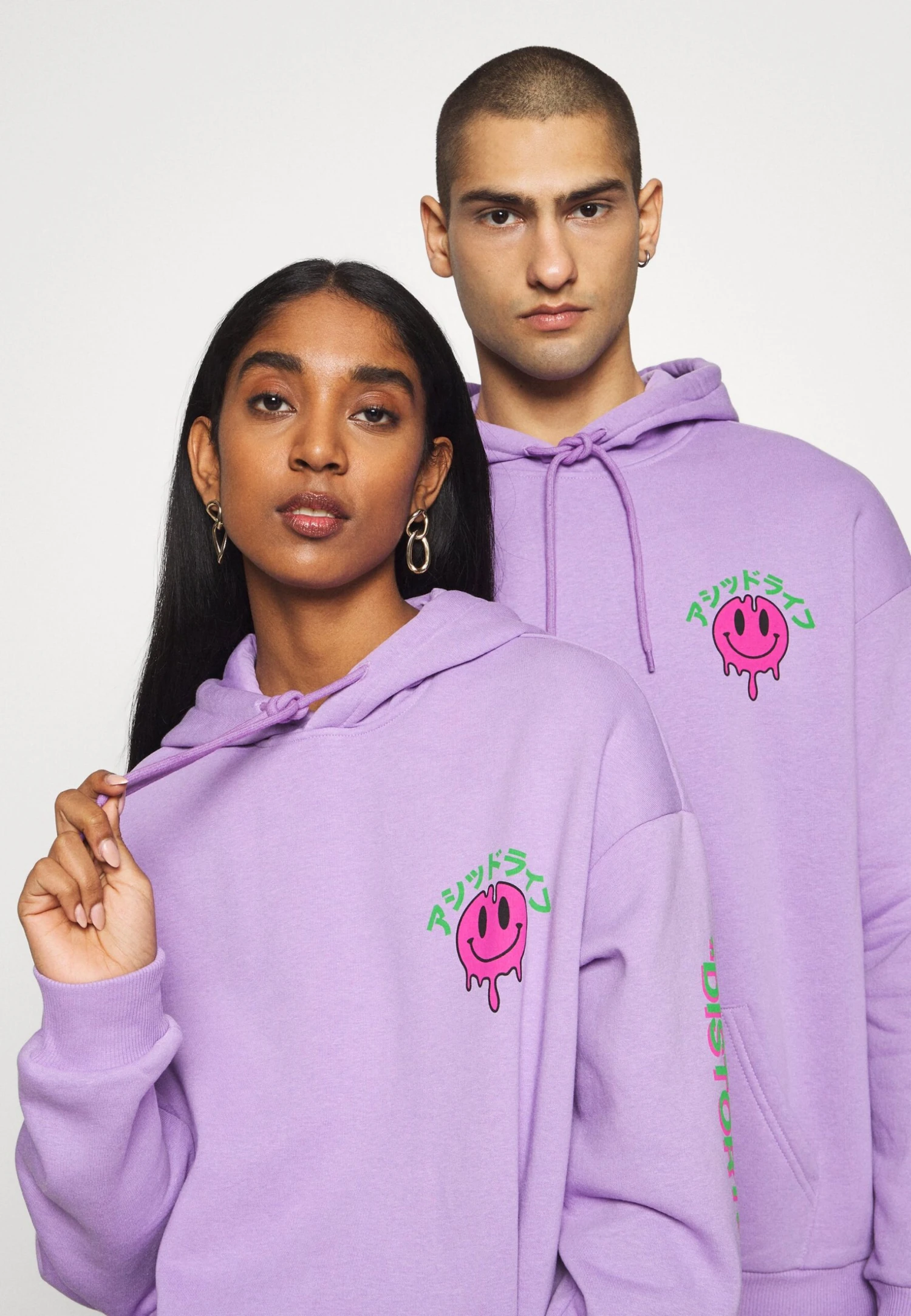 YOURTURN Unisex - Felpa Con Cappuccio - Lilac 6 YOURTURN Unisex - Felpa Con Cappuccio - Lilac - immagine 6
