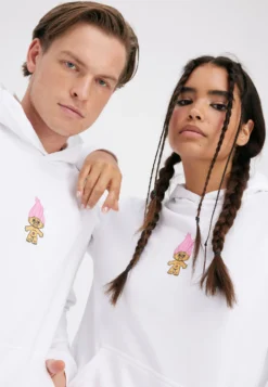 YOURTURN Trolls UnisexFelpaWhite Donna Felpe YO121013M-A11