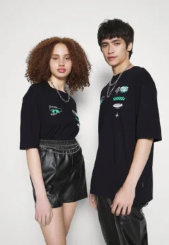 YOURTURN UnisexT-Shirt Con StampaBlack Donna T-shirt E Top YO12100N0-Q11