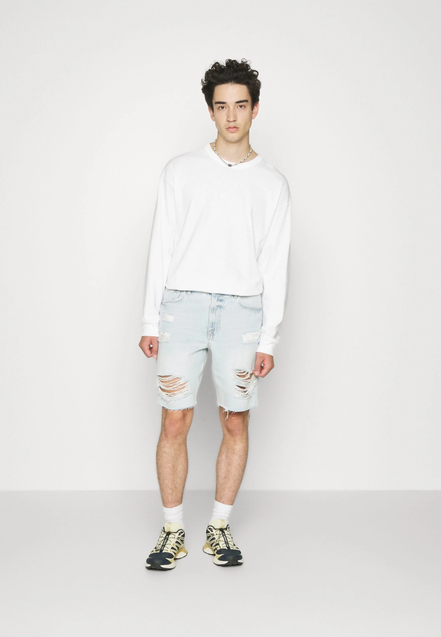 YOURTURN Unisex - Shorts Di Jeans - Light Blue Denim 5 YOURTURN Unisex - Shorts Di Jeans - Light Blue Denim - immagine 5