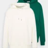 YOURTURN Unisex 2 PackFelpa Con CappuccioOff-White/Green Uomo Maglieria E Felpe YO121006C-A13
