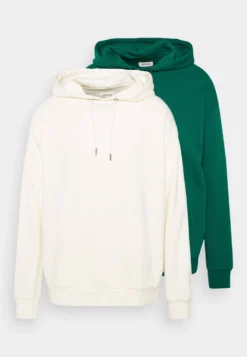 YOURTURN Unisex 2 PackFelpa Con CappuccioOff-White/Green Uomo Maglieria E Felpe YO121006C-A13