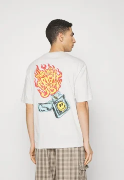 YOURTURN UnisexT-Shirt Con StampaGrey Donna T-shirt E Top YO1210107-C11