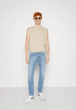 YOURTURN Unisex 2 PackTopBeige/Dark Blue Donna T-shirt E Top YO12100WW-B11