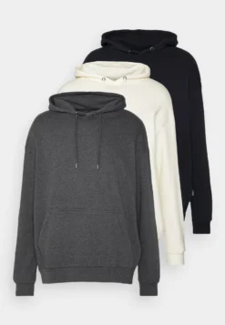 YOURTURN Unisex 3 PackFelpa Con CappuccioBlack/Mottled Dark Grey/Off White Donna Felpe YO121007R-Q11 -Yourturn 9f67d9effa7b40808acf2ad0fce05e81 scaled