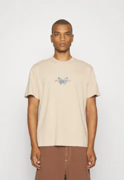 YOURTURN Unisex - T-Shirt Con Stampa - Tan