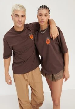 YOURTURN UnisexT-Shirt Con StampaBrown Uomo T-shirt E Polo YO121017B-O11