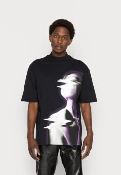 YOURTURN UnisexT-Shirt Con Stampa Black Uomo T-shirt E Polo YO12100NZ-Q11