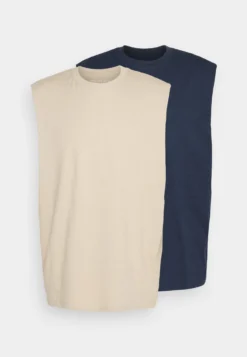 YOURTURN Unisex 2 PackTopBeige/Dark Blue Donna T-shirt E Top YO12100WW-B11 -Yourturn b55d40a197f94f29b51876acd9a8af53 scaled