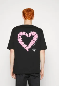 YOURTURN UnisexT-Shirt Con Stampa Black Donna T-shirt E Top YO121012V-Q11