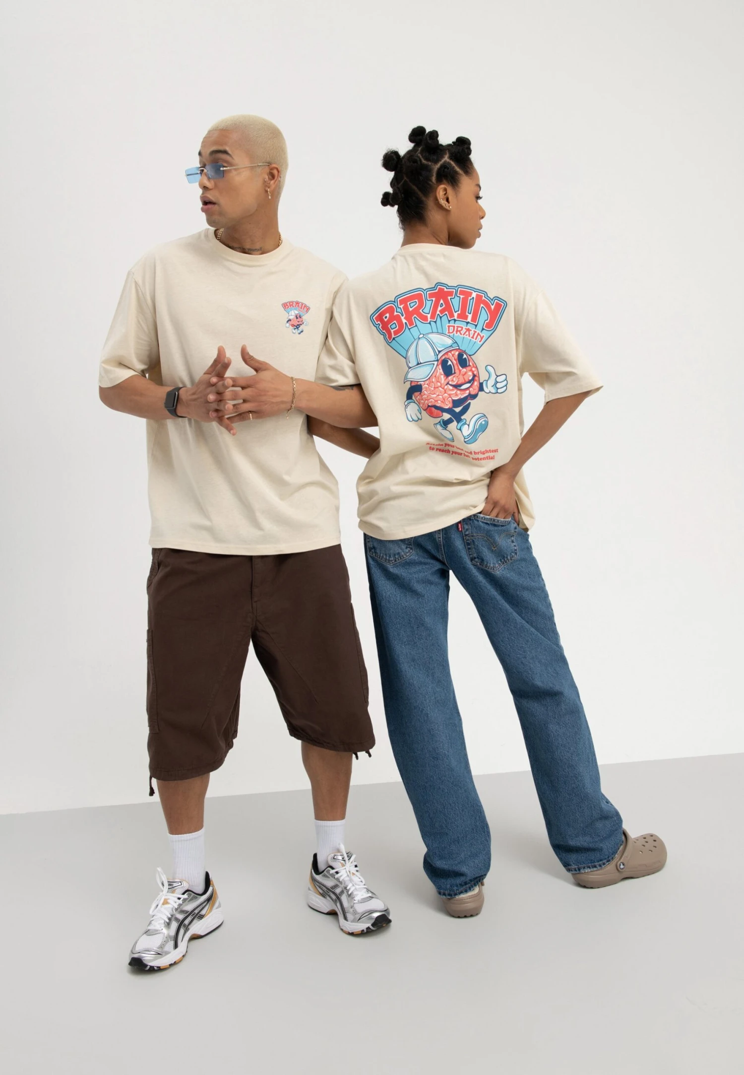 YOURTURN UnisexT-Shirt Con StampaBeige Uomo T-shirt E Polo YO121010B-B11 2 YOURTURN UnisexT-Shirt Con StampaBeige Uomo T-shirt E Polo YO121010B-B11 - immagine 2