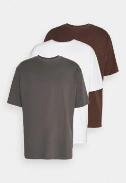 YOURTURN 3Pack UnisexT-Shirt BasicWhite/Dark Grey /Dark Brown Uomo T-shirt E Polo YO12100DJ-A13 -Yourturn e4b5771656f64562bba5125910df7882 scaled