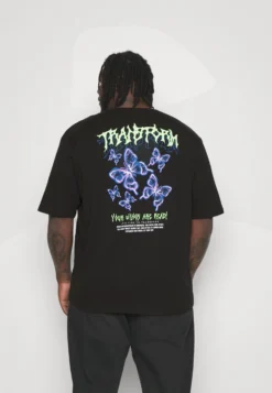 YOURTURN UnisexT-Shirt Con StampaBlack Donna T-shirt E Top YO12100ZJ-Q11