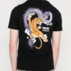 YOURTURN Dragon Tiger TeeT-Shirt Con StampaBlack Donna T-shirt E Top YO12100LQ-Q11