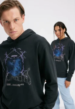 YOURTURN UnisexFelpa Con CappuccioBlack Donna Felpe YO121011S-Q11