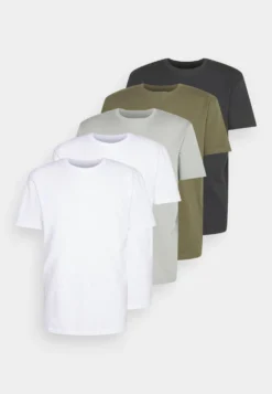 YOURTURN Unisex 5 PackT-Shirt BasicWhite/Olive /Black Donna T-shirt E Top YO12100L9-A13 -Yourturn fd0cb44c209a4deebcd571033de05bdb scaled